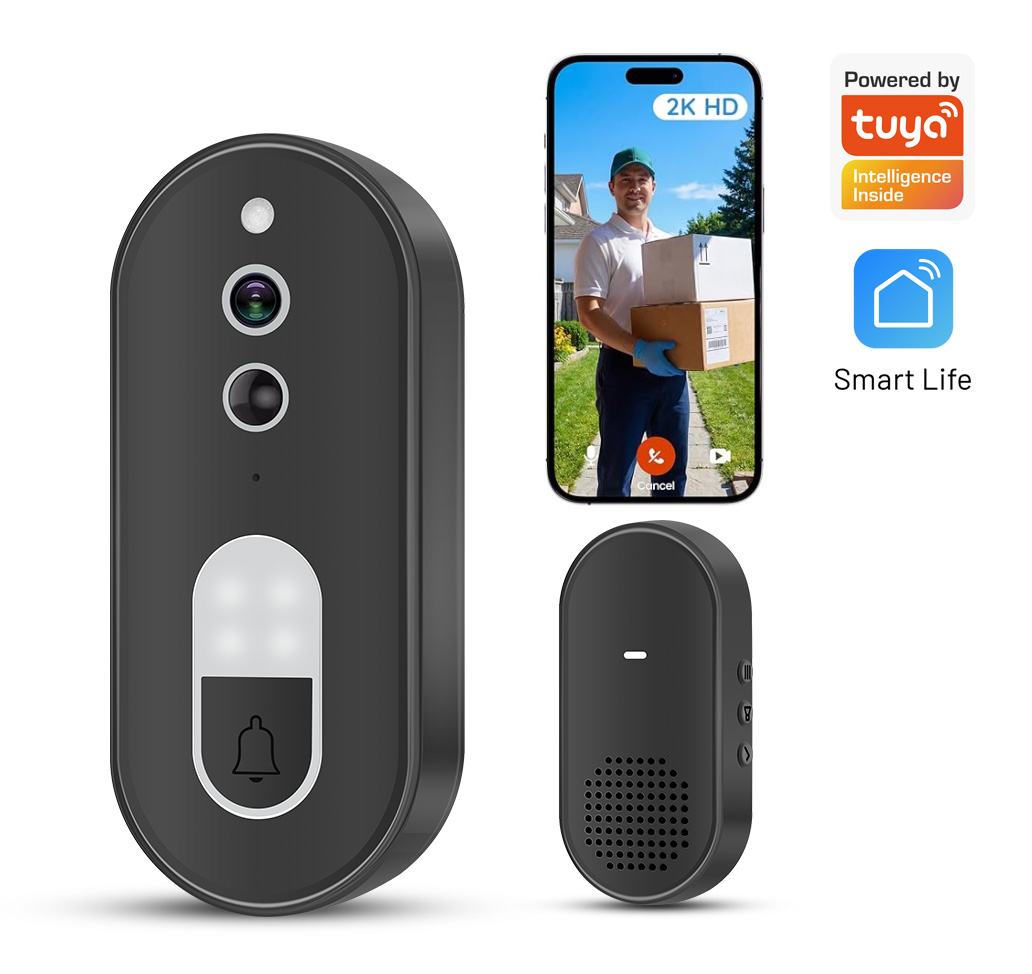 Home Security Camera Installation - Sonnette vidéo sans fil WiFi Tuya