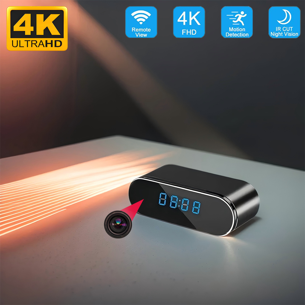 Hidden Camera Clock - Caméra Horloge WIFI Mini 4K HD