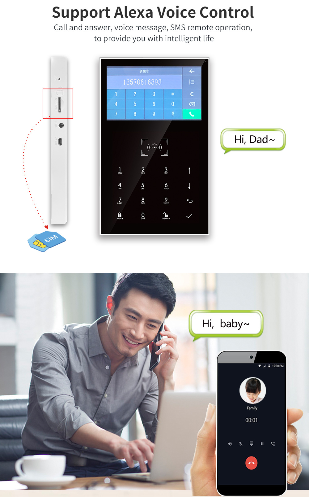 Home Security Land - Tuya Smartlife APP télécommande WIFI GSM/4G