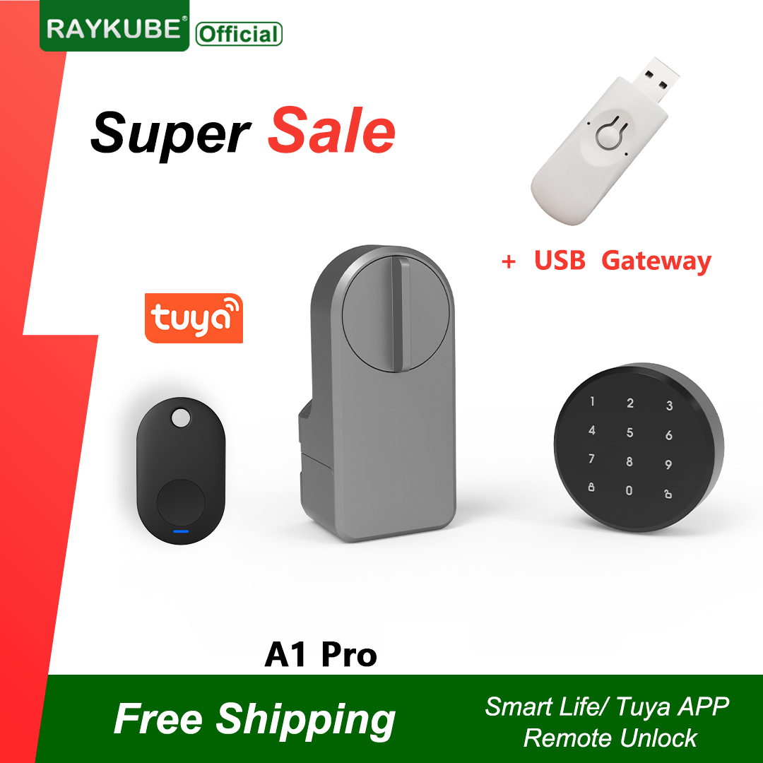 Home Security Door Lock - RAYKUBE A1 Pro Tuya BEL ensemble