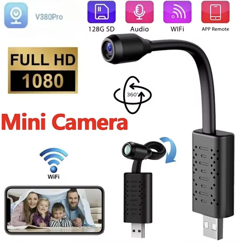 Hidden Camera Clock - V380 PRO Mini caméra 1080P HD