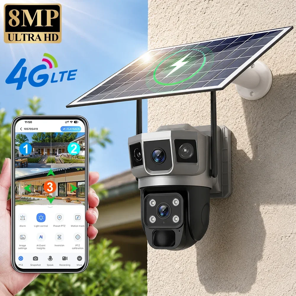 Home Security Battery - Caméra de sécurité V380 4K 3