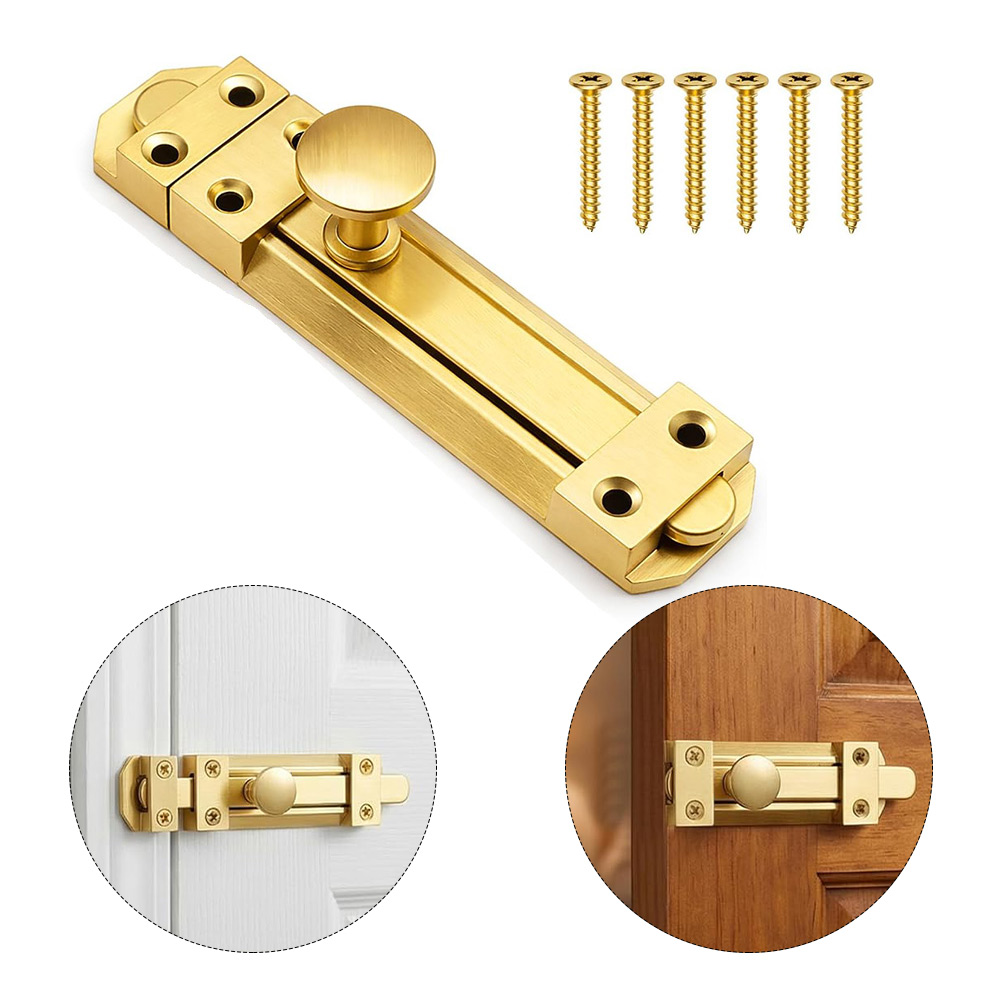 Home Security Door Lock - Serrure de porte coulissante en laiton