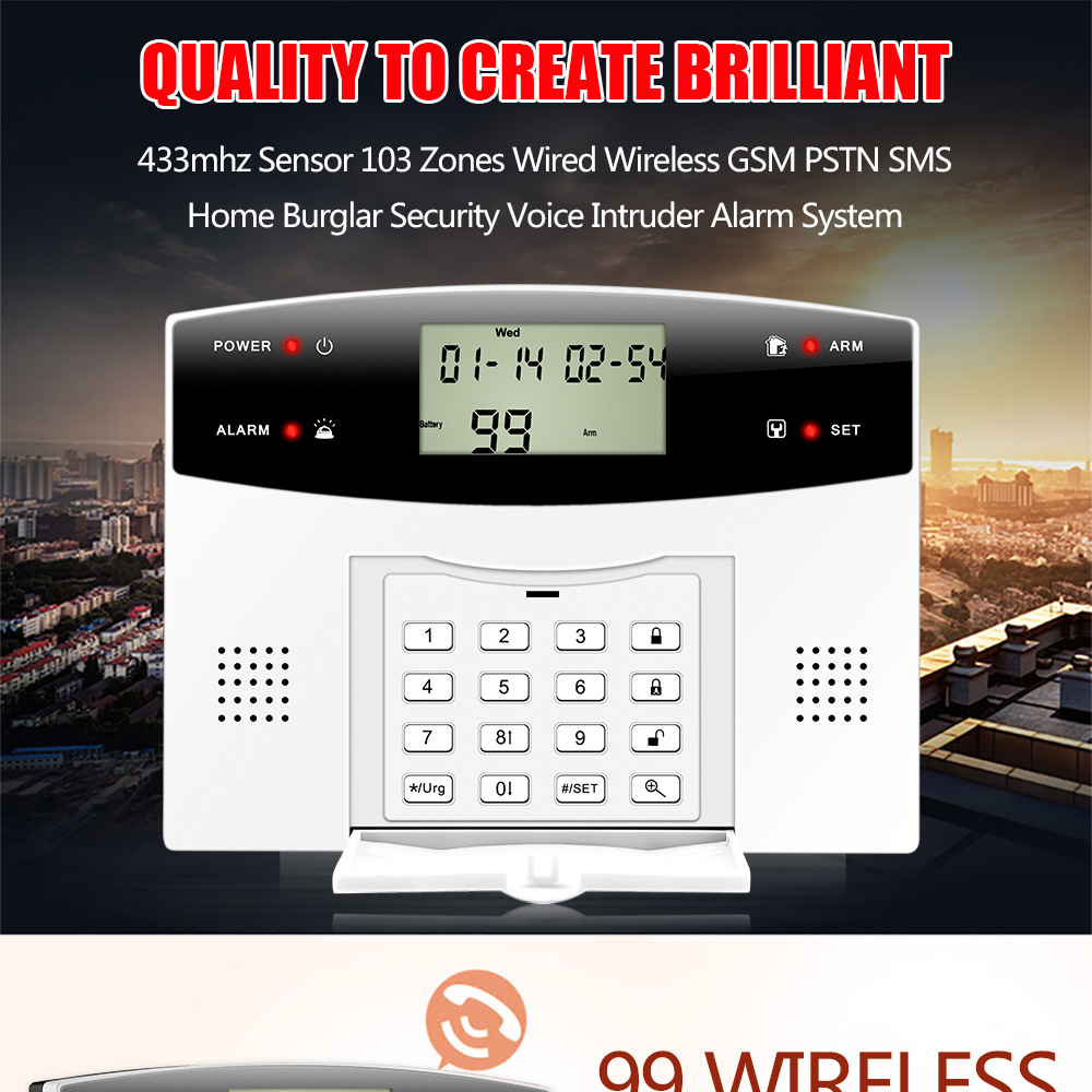 Home Security Zones - Système d'alarme anti-intrusion GSM 2G sans
