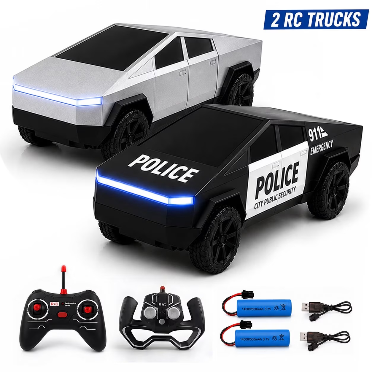 Home Security Police - Lot de 2 Jouets Cyber Truck