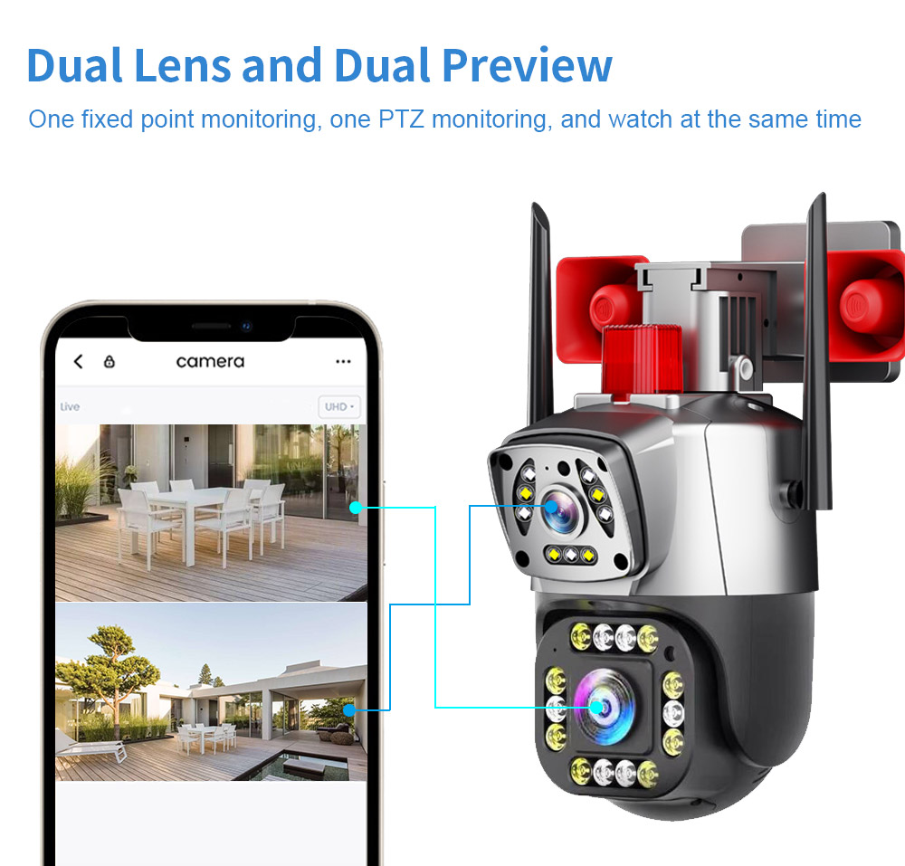 4MP UHD Yoosee APP sirène alar - Home Security Land avis et prix