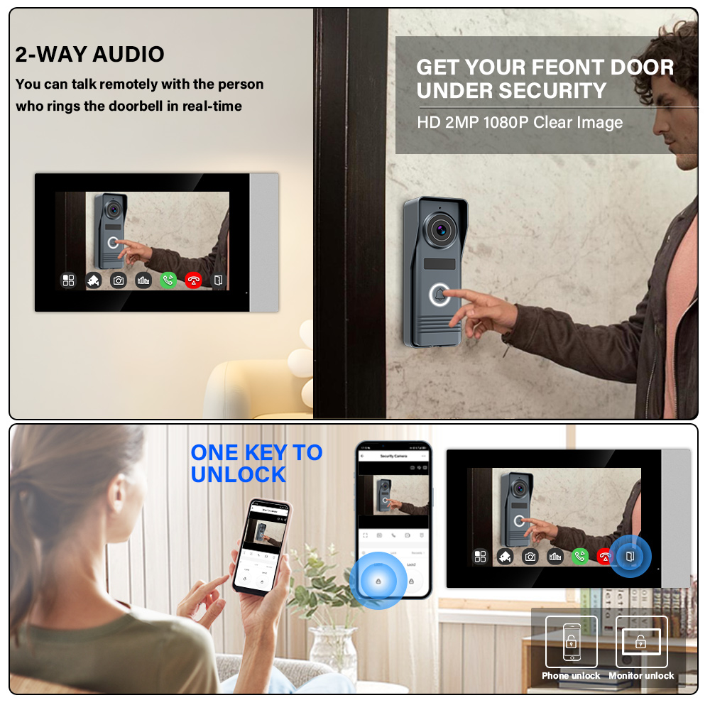 Interphone vidéo intelligent W - Home Security Video Systems avis et prix