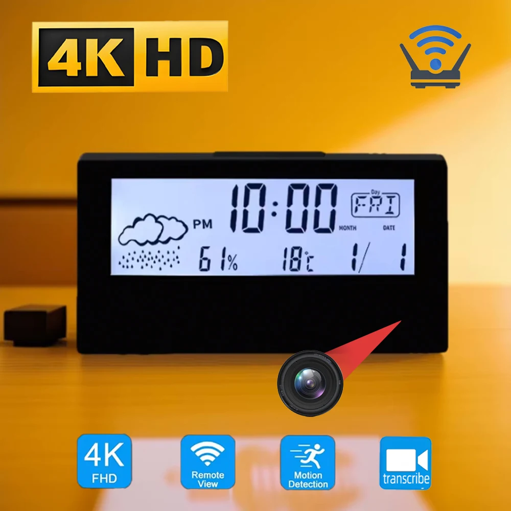 Nouvelle mini caméra 4KHD avec - Hidden Camera Clock avis et prix