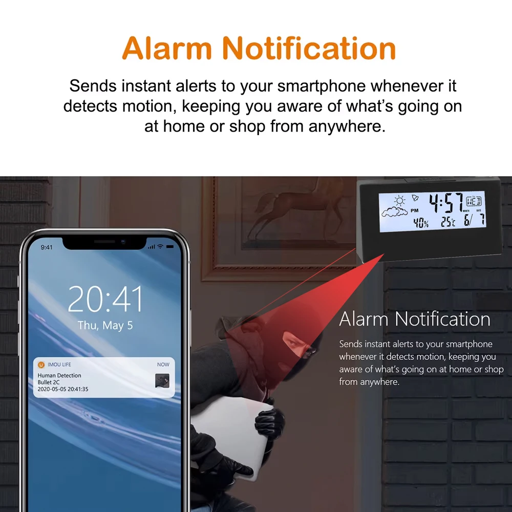 Nouvelle mini caméra 4KHD avec - Hidden Camera Clock avis et prix