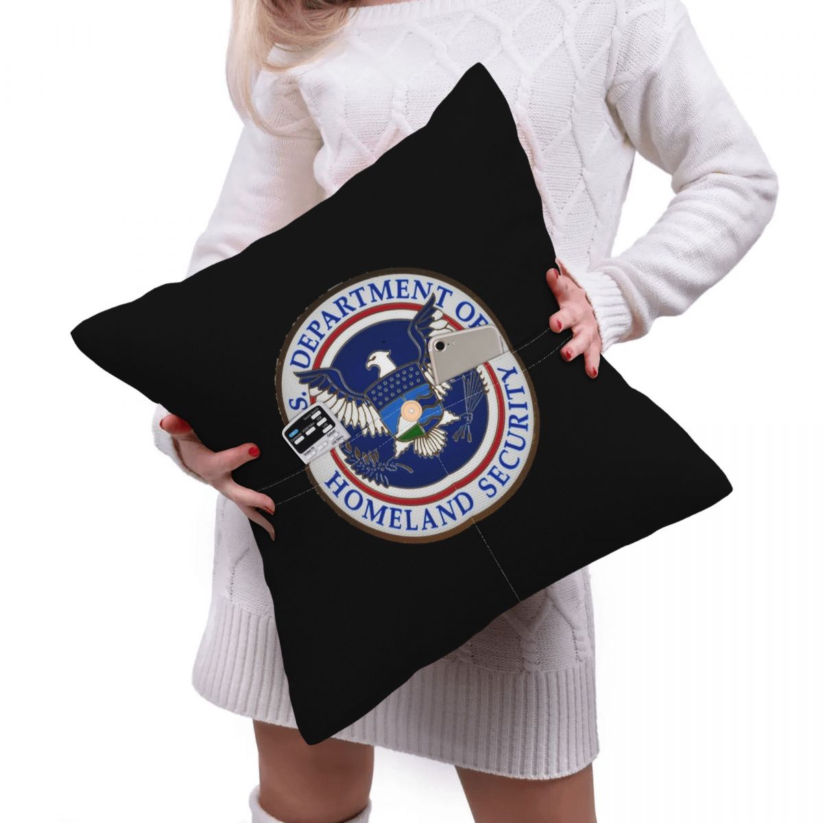 DHS - Housse de coussin carrée - Home Security Department avis et prix