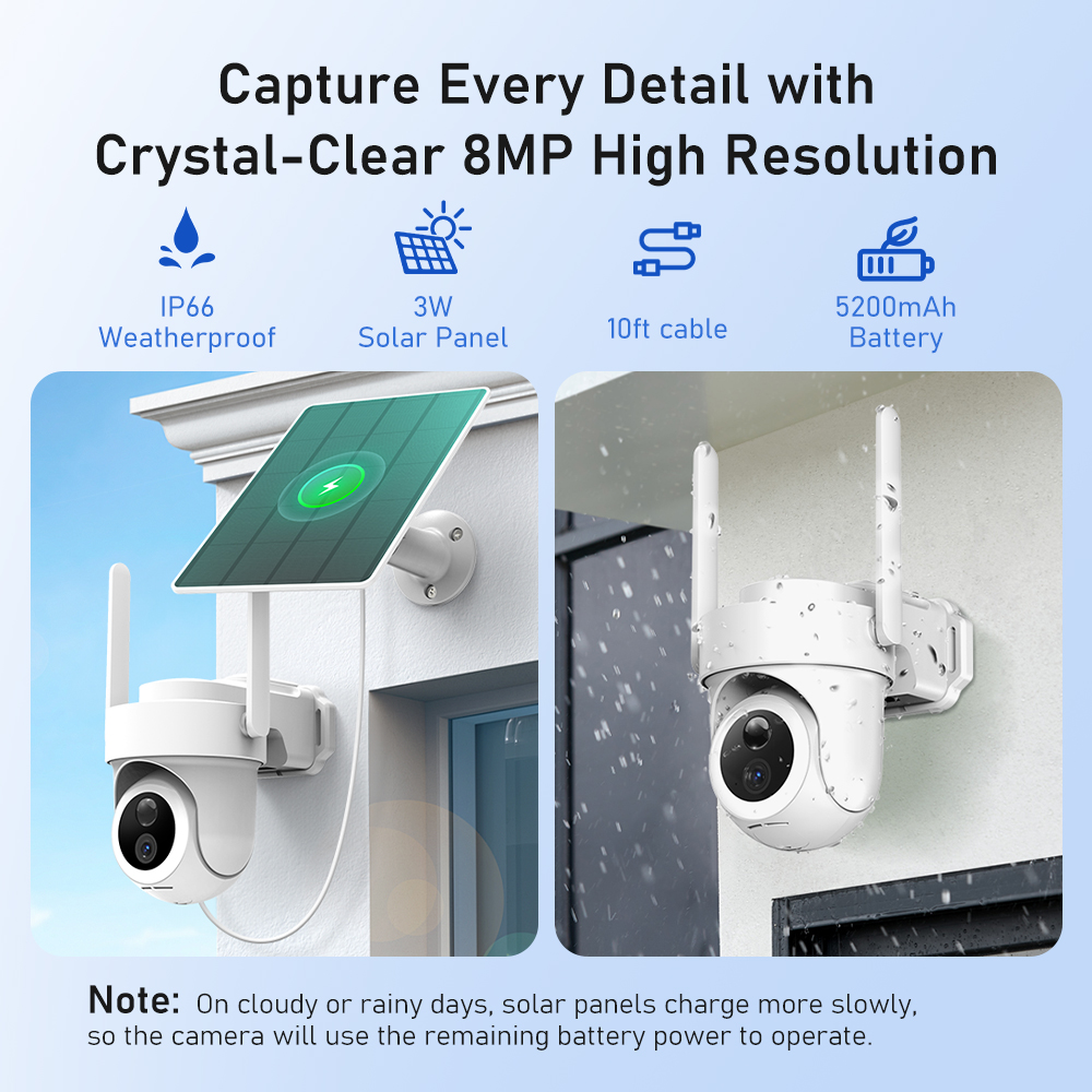 Système de caméra solaire 8MP  - Home Security Ai avis et prix