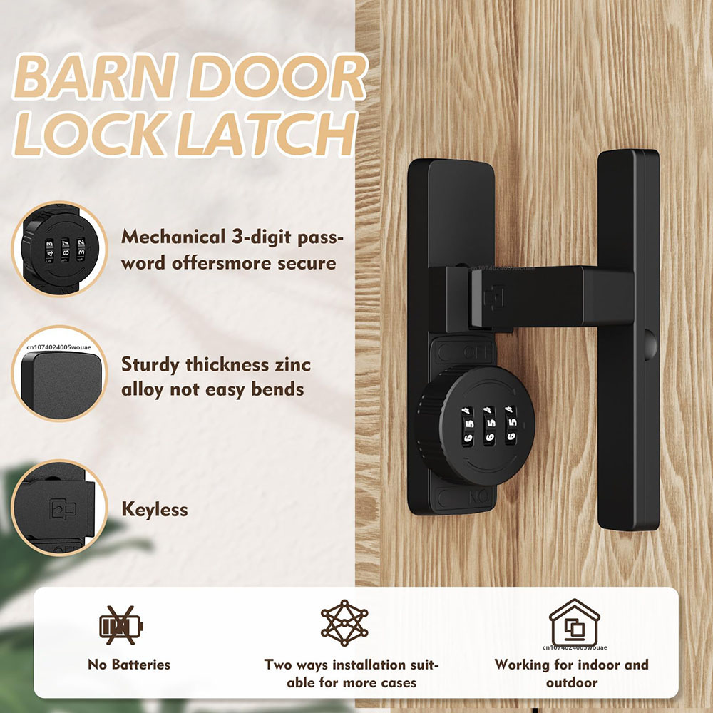 Serrure de porte de grange de  - Home Security Door Lock avis et prix