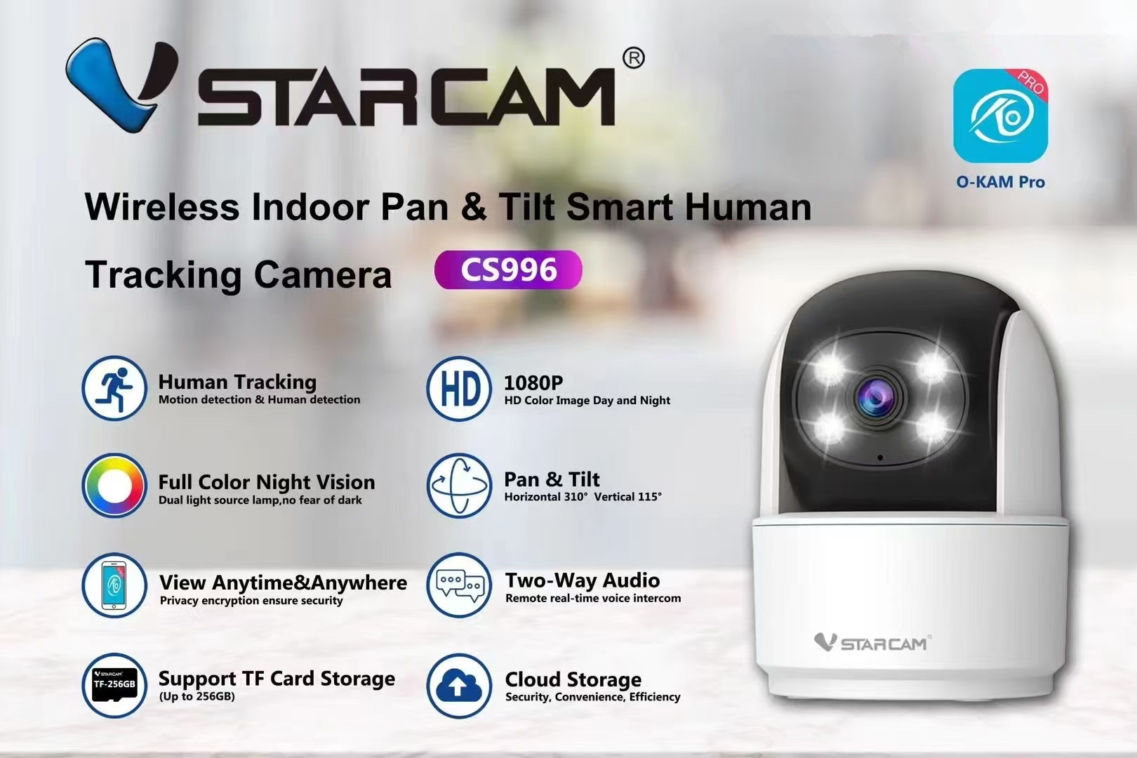 Vstarcam C996 3MP 1296P o-kam  - Home Security Land avis et prix
