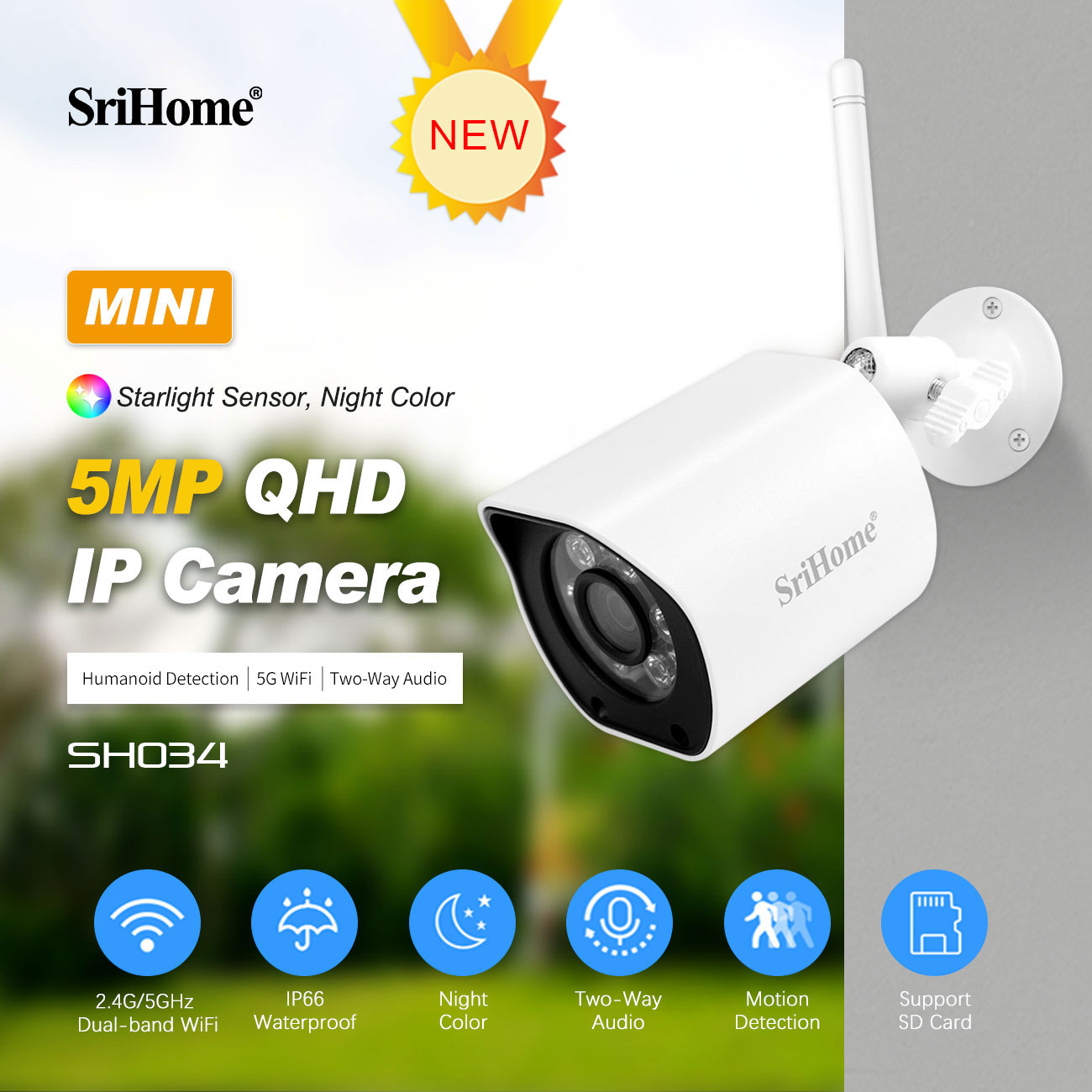 SriHome-Caméra de surveillance - Home Security Ai avis et prix