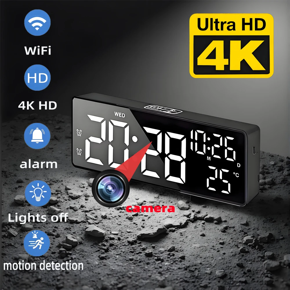 Mini caméra HD 4K, prend en ch - Hidden Camera Clock avis et prix