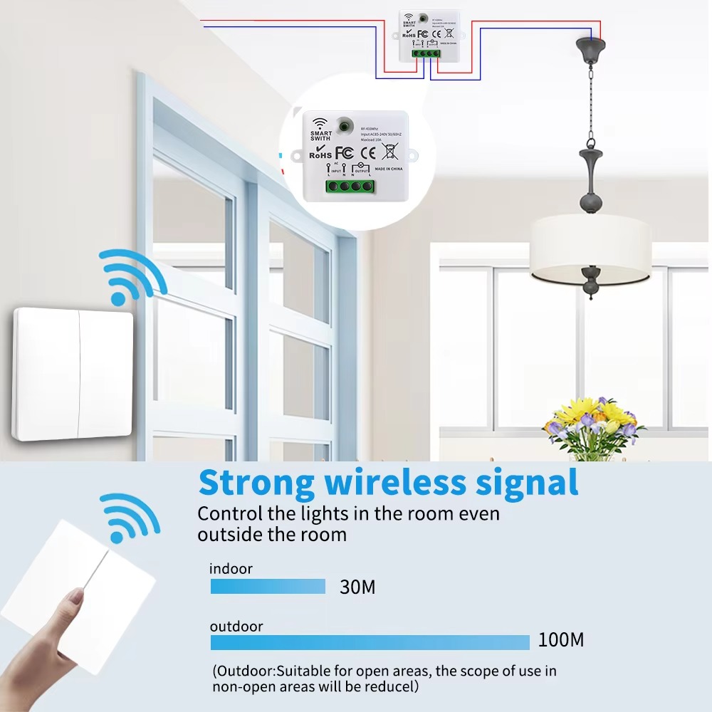 Interrupteur sans fil RF433 au - Home Security Battery avis et prix