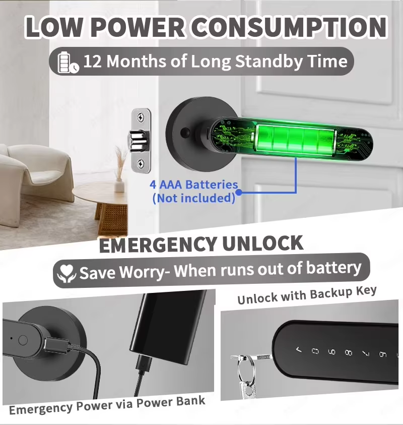 Serrure de porte numérique int - Home Security Battery avis et prix