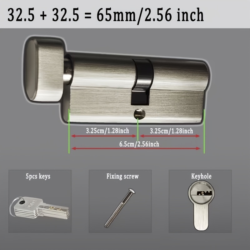 1 cylindre de serrure antivol  - Home Security Door Lock avis et prix